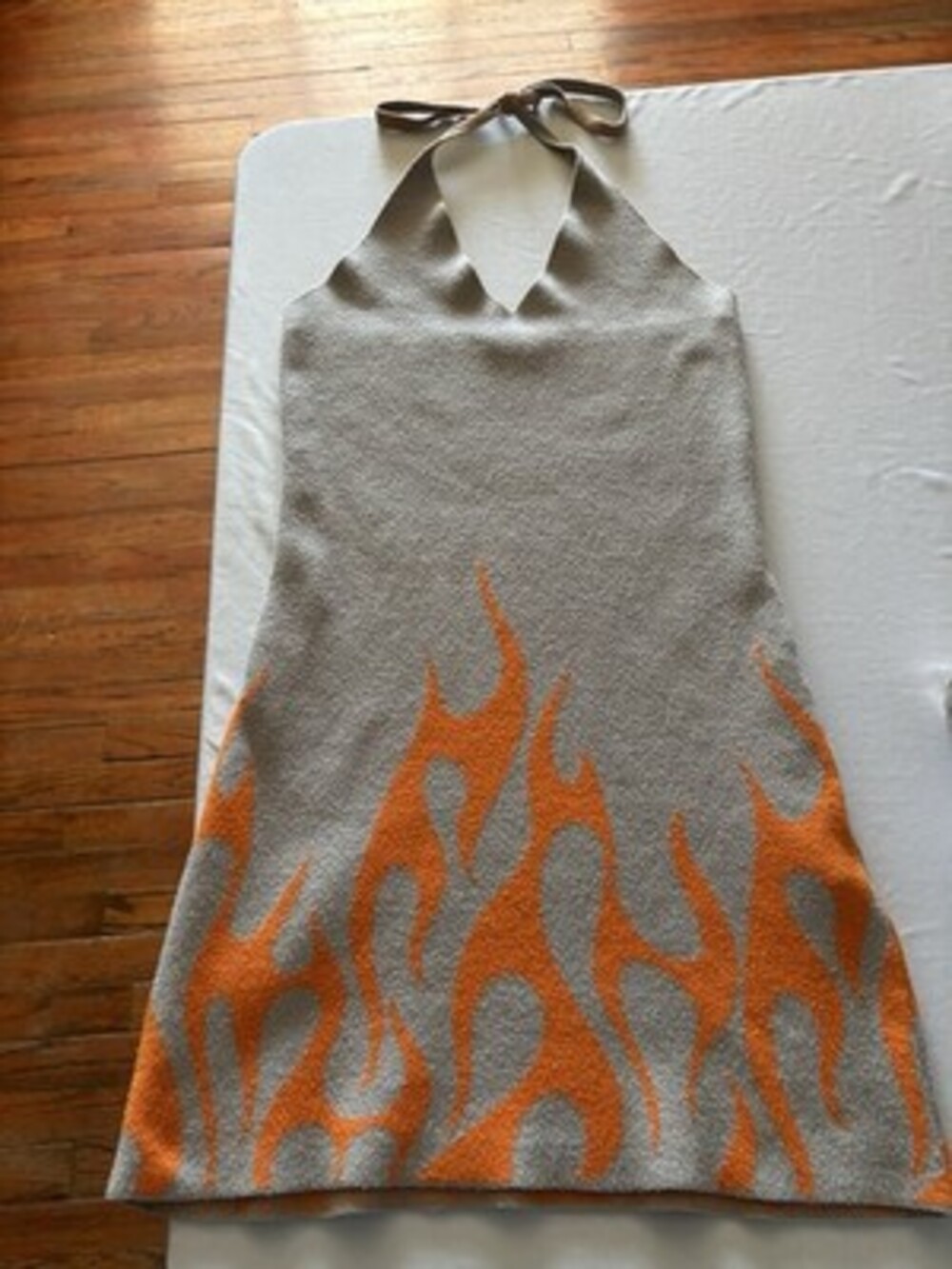 Y2K Flame Halter Mini Dress 🔥 Forever 21 | Size M Looks to fit XS - S
